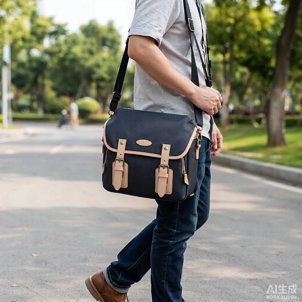 Camera Shoulder Bag Waterproof Photography Bag Case for DSLR Mirrorless Camera Lens Tripod with Padded Dividers