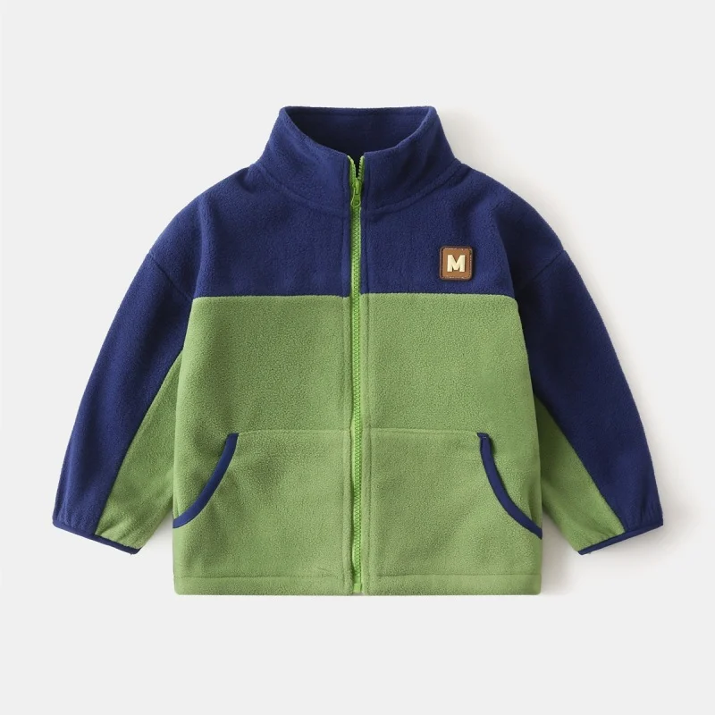 Kinderbekleidung Herbst Winter Fleece Verdickte Warme Oberbekleidung Niedliche Strickjacken Mäntel für Kinder Mäntel Jacken für Jungen