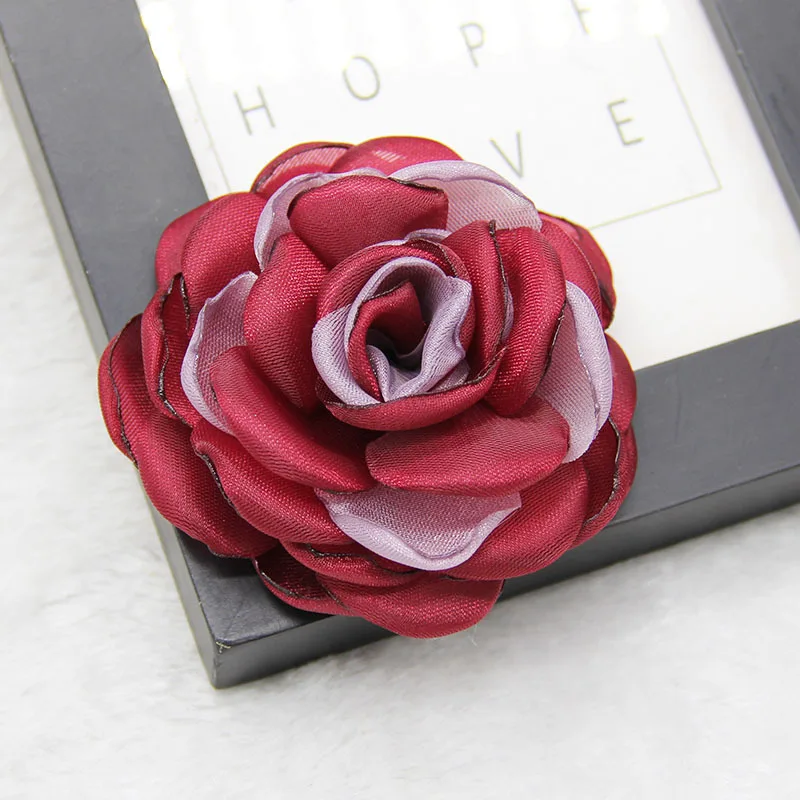 

7CM Chiffon Organza DIY Clothing Dress Shoes Hats Decorative Flowers Hair Accessories Fabric Corsage