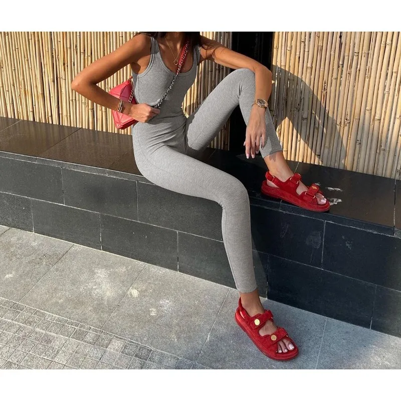 Women's Basic Home Wear Jumpsuit Summer 2026 NewVest Tight Stretchable Soft Yoga Fitness Workout Activewear One Piece Jumps