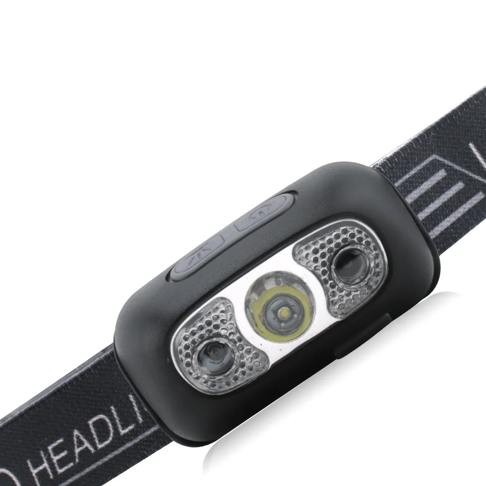 

Mini Rechargeable LED Headlamp Body Motion Sensor Headlight Camping Flashlight Head Light Torch Lamp With USB