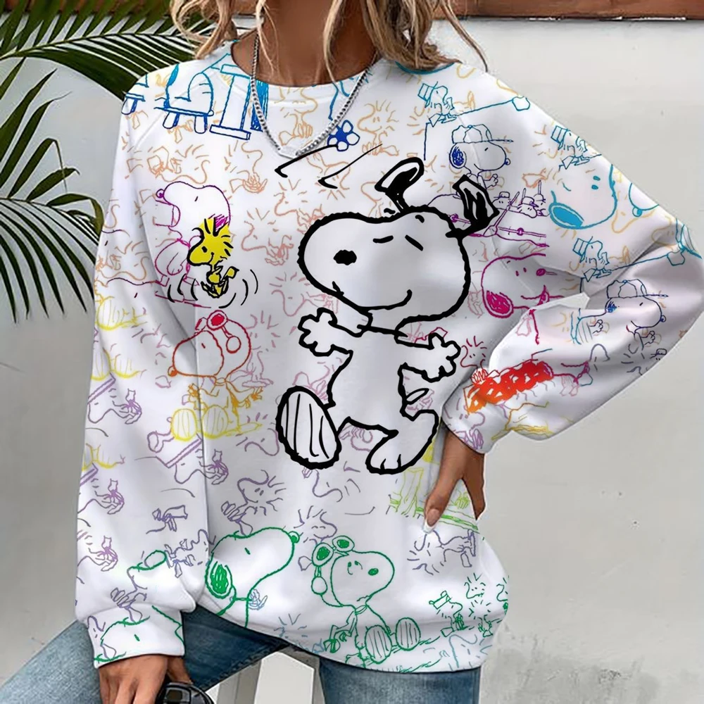 American Cartoon Comics Snoopy Hoodie Women Man Pullover Tops Spring Autumn Men 2024 New Casual Couple Sweatshirt Clothing