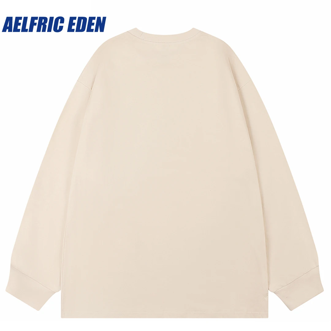 Aelfric Eden Sweatshirt grafis huruf Iblis 2023 pria, pakaian jalanan Harajuku Hip Hop ukuran besar lengan panjang atasan Hoodie Y2K