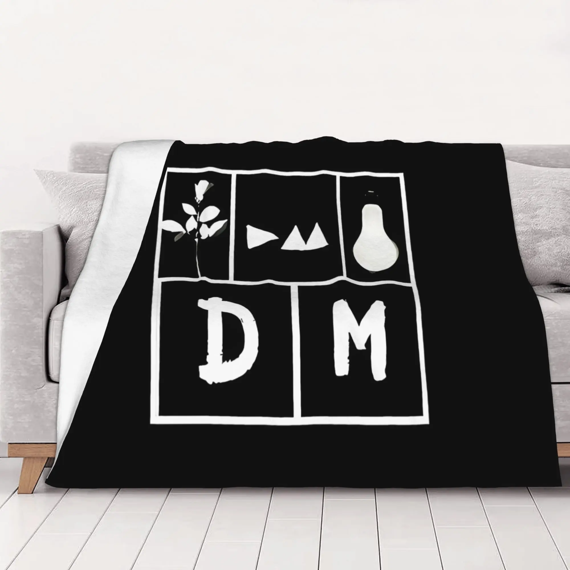 1PC home Cutecore Depeche Band Depeche Band Mode Blanket Super Cosy Plush Home Living Room Sofa halloween