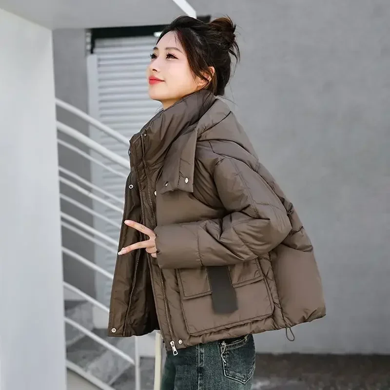 Loose Casual Cotton Jacket Zip-up Elegant Hot Outdoor Clothes Women's Quilted Coat Padded Winter 2024 Offers Cold Lady Parka