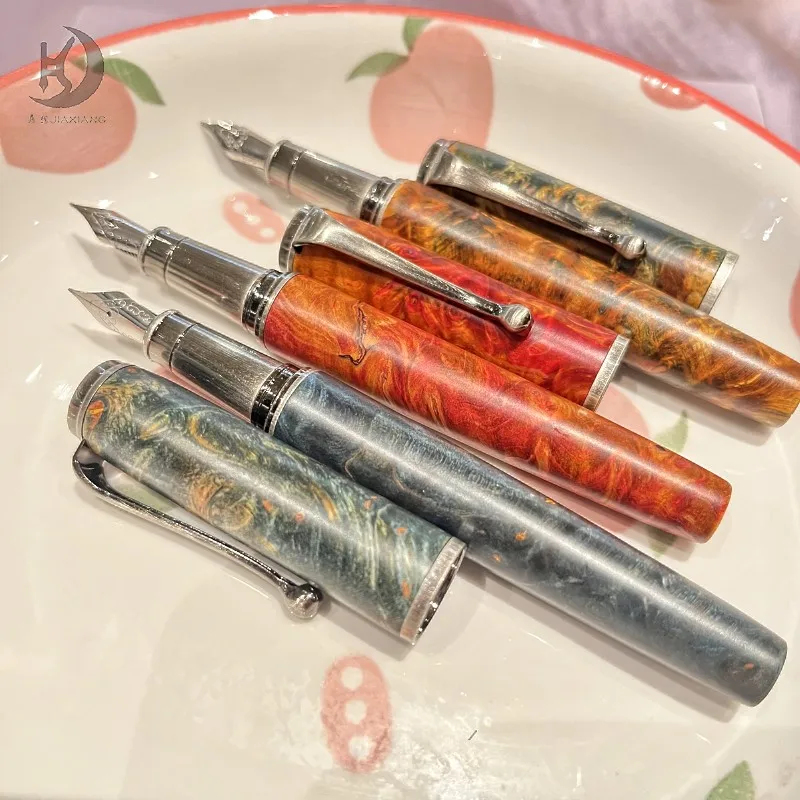 1 Stück hochwertiger Vintage-Füllfederhalter aus stabilem Holz und Kupferstab, luxuriöser Schreibstift, perfekt für Schule und Unternehmen, zurück zur Schule – Detail 2