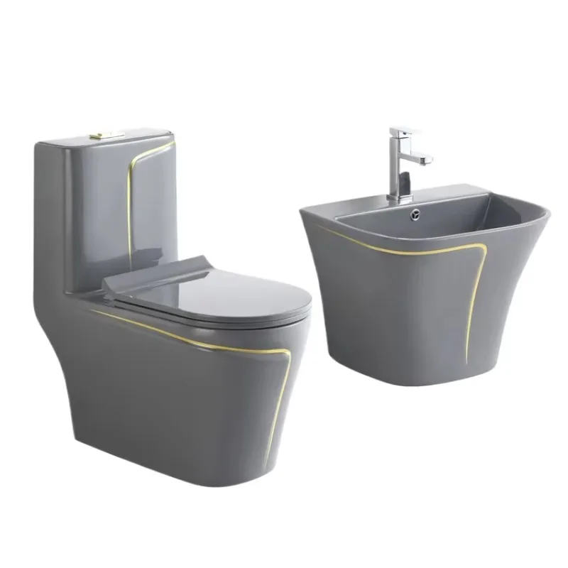 Luxury Modern Hotel Luxury Modern Hotel Bathroom Set Grey Ceramic Wall Hung Basin Hand Washing Luxury Modern Hotel