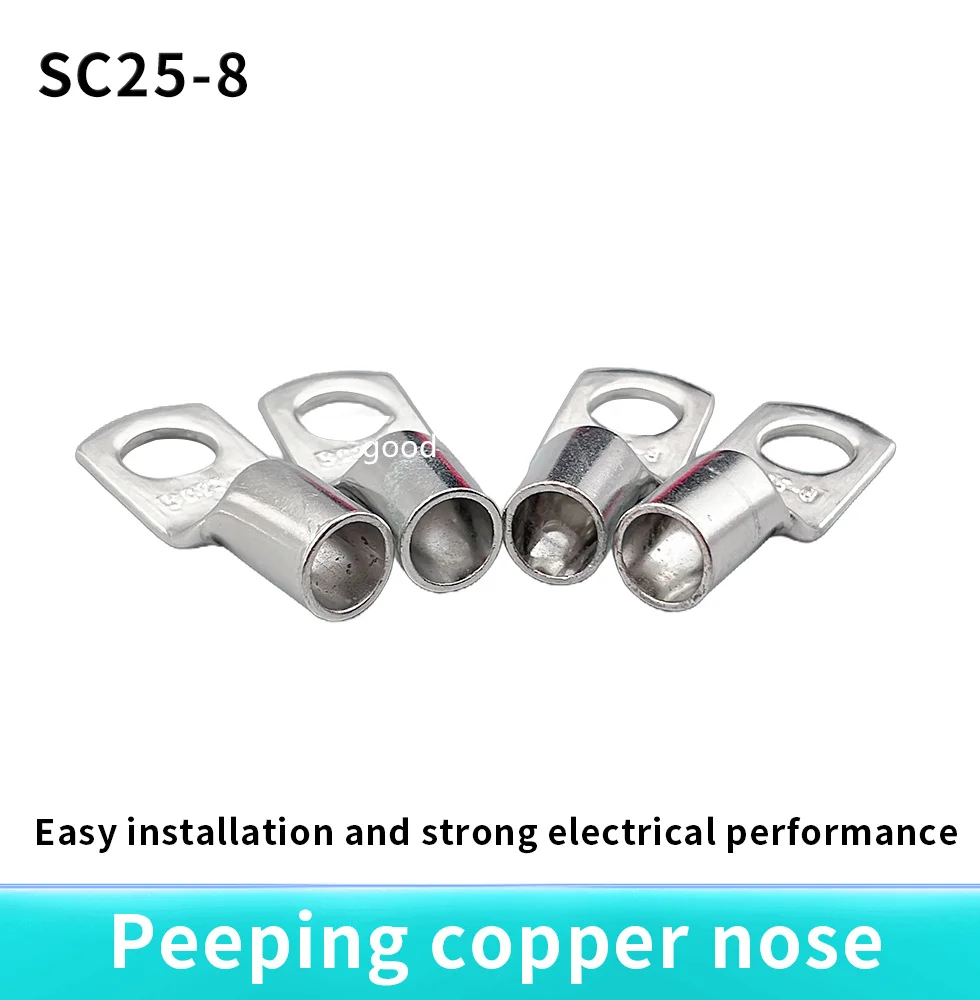 SC25-8 Bolt Hole Tinned Copper Cable lugs Battery Terminals set Wire terminals connector