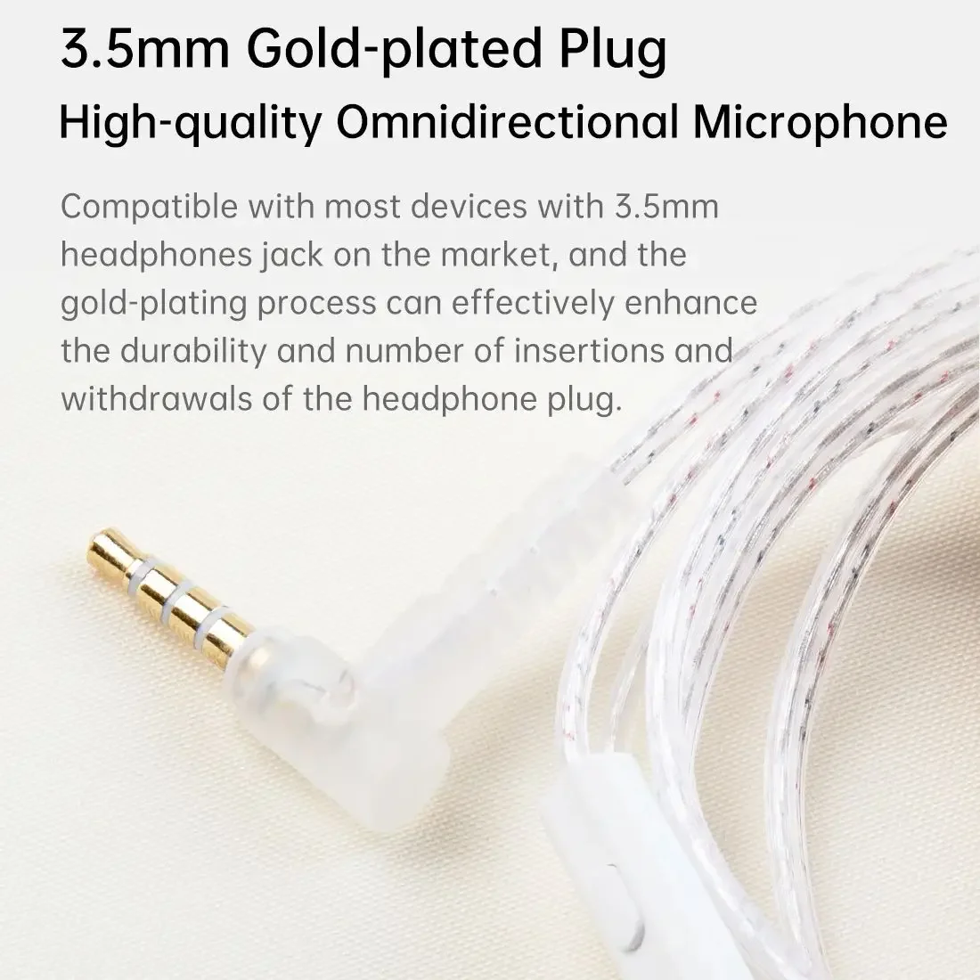 KBEAR ST10 High Purity Silver-plated HiFi Earphone Upgrade Cable 3.5mm Gold-plated Plug and KZ-B/KZ-C pins optional