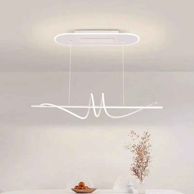 Luces de ventilador de techo blancas modernas para sala de estar, candelabros para comedor, lámpara colgante, luces de techo colgantes con luces led