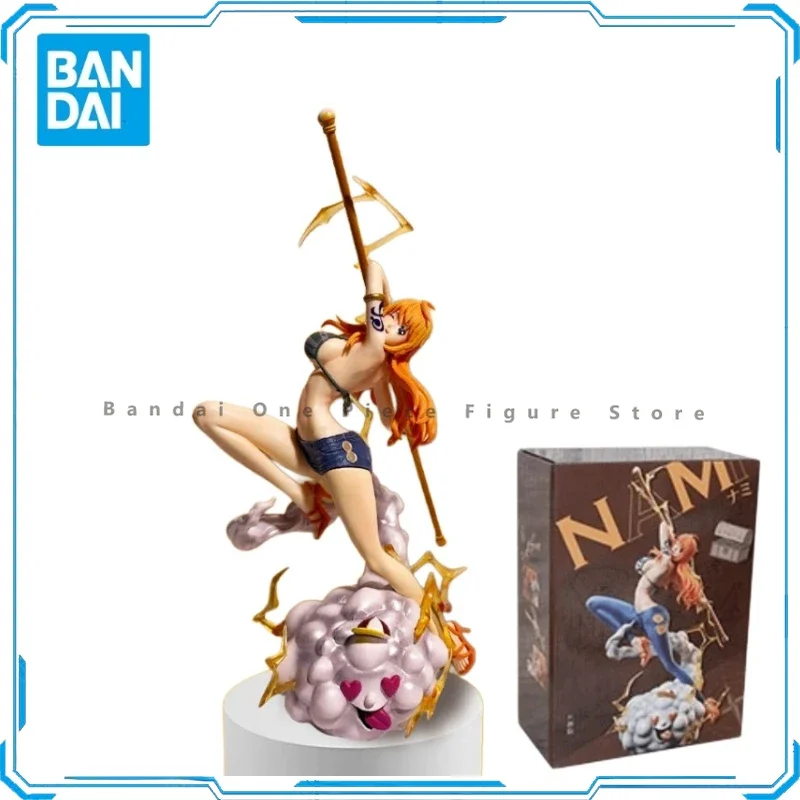 In Stock Original One Piece IU Popmax Resonance Nami Straw Hat GK Action Figure Animation Toy Gift Model Collector Anime Hobby