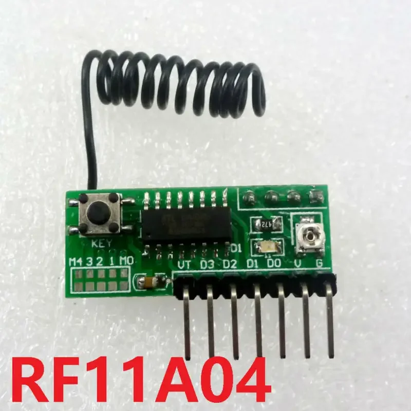 RF11A04 3-5V 433MHz 4CH Decode Module Wireless RF Receiver Delay Board For EV1527 PT2262 SC2262 Remote Control Relay Door Sensor