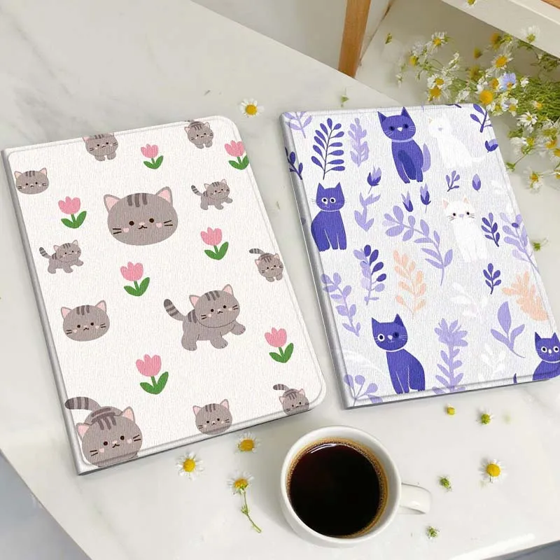 

Hot Anime Cat Cute For Samsung Galaxy Tab A A7 A8 A9 A11 S6 S11 Lite Plus 10.1 10.4 10.5 Inch 2022 2025 Tablet Case