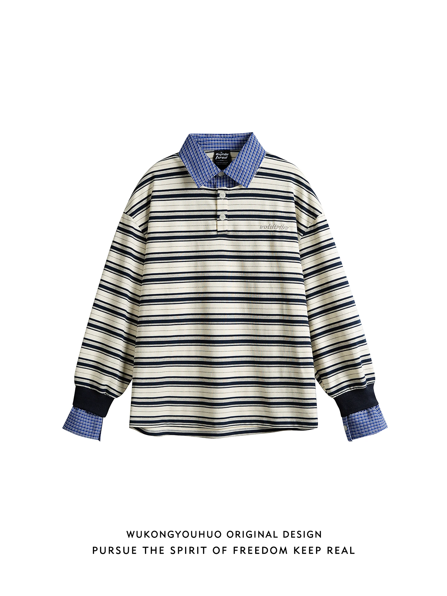 

Весенняя винтажная полосатая рубашка с длинным рукавом свободного кроя для мужчин в американском стиле, парная верхняя одежда из смесового полиэстера и хлопка