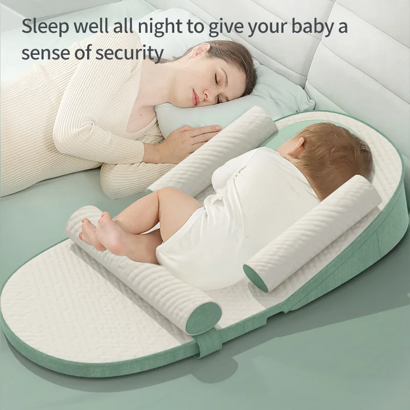 

Newborn Anti-Spit Feeding Pillow Adjustable Slope & Spine Support Choke-Free Portable Bed Breathable Washable Safe Certified