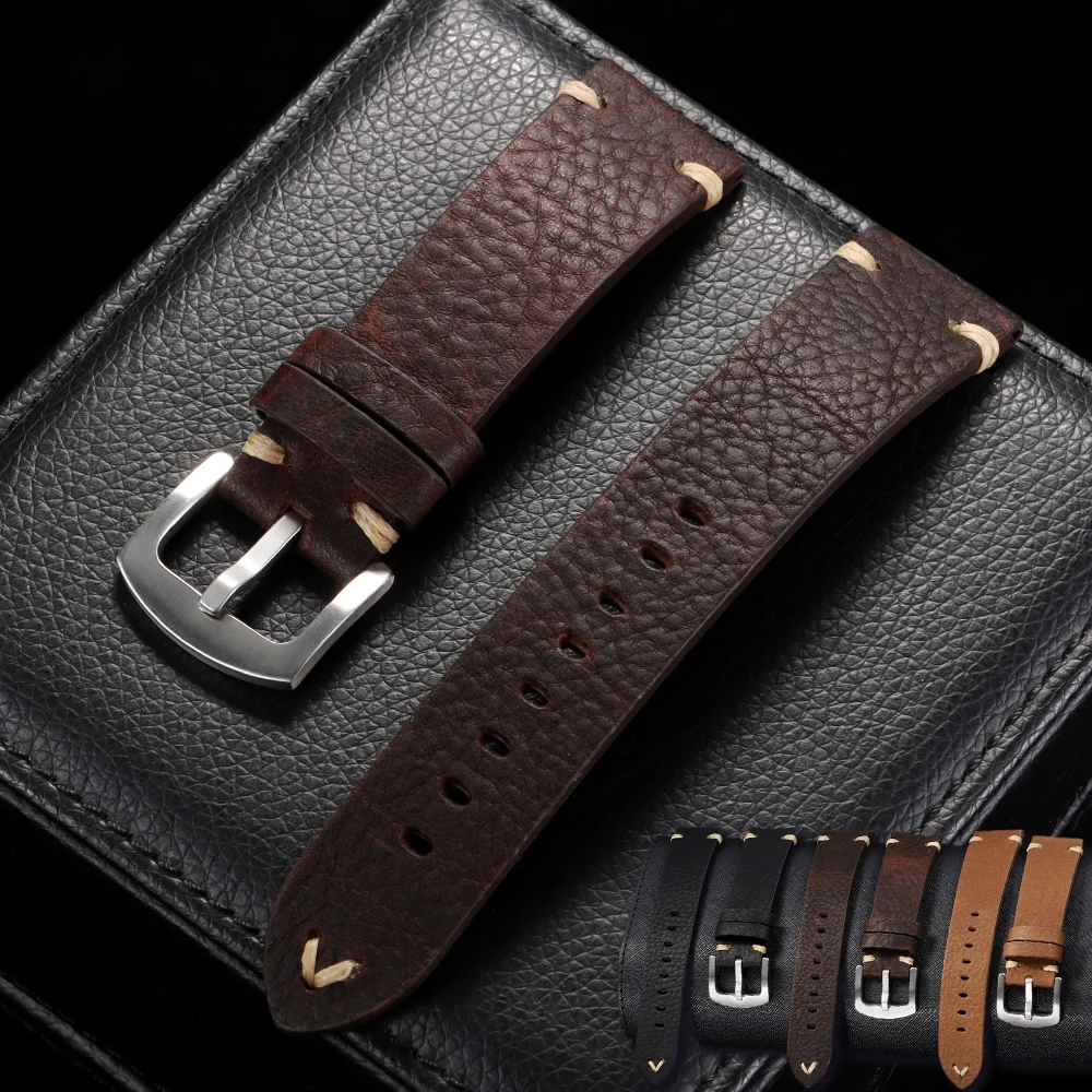 Smartwatch Id - Bracelet en cuir de vachette fait