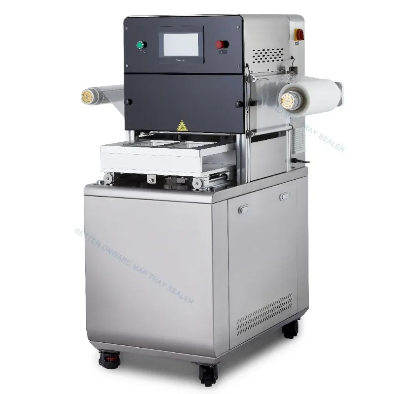 DJL-320G Pneumatic  Flushing Fresh-keeping Nitrogen  Filling Modified Atmosphere Packaging MAP Tray Sealing Machine