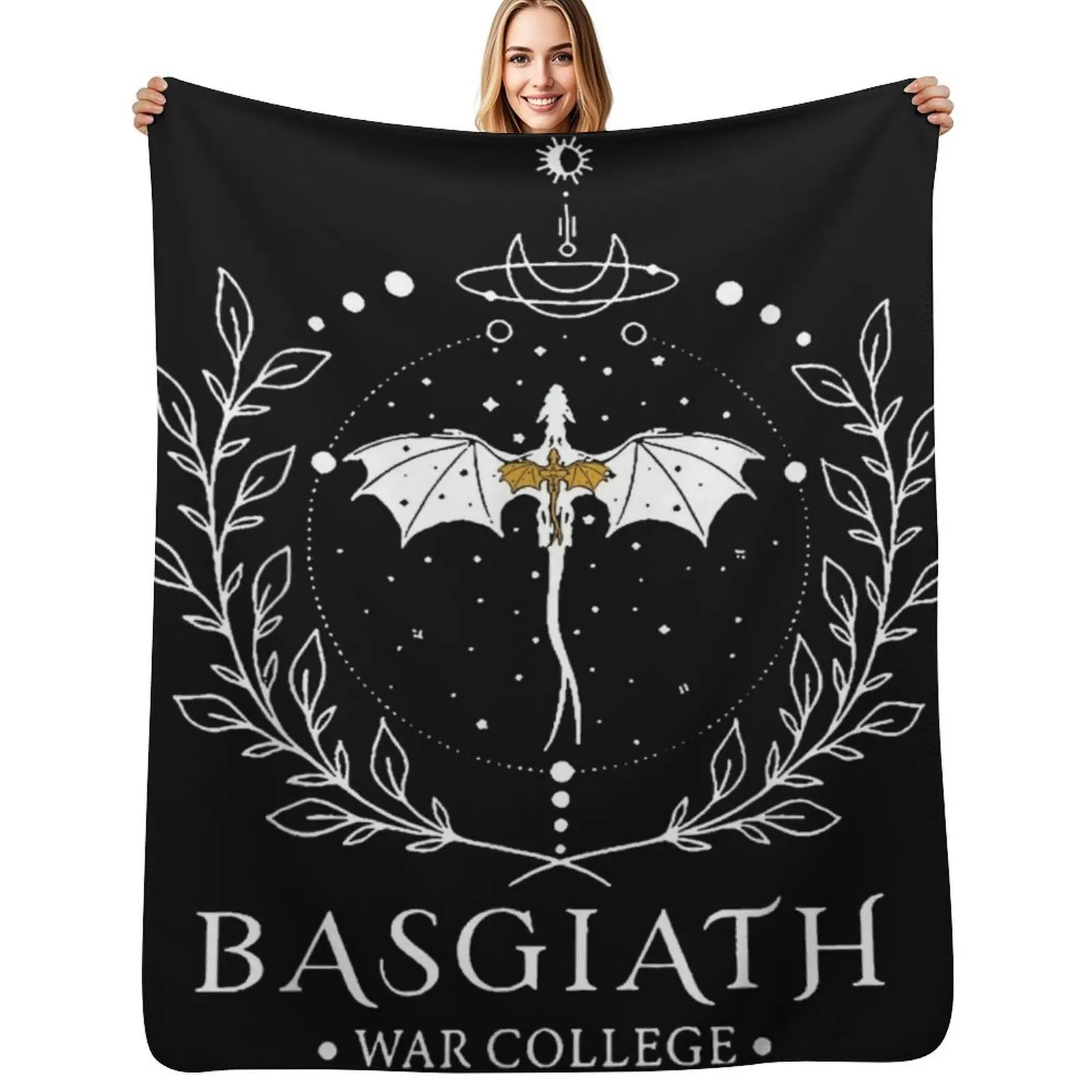 Fourth Wing Basgiath Two Sided Romantasy Dragons Yarros T-Shirt Throw Blanket Plaid Giant Sofa Furry Bed warm winter Blankets