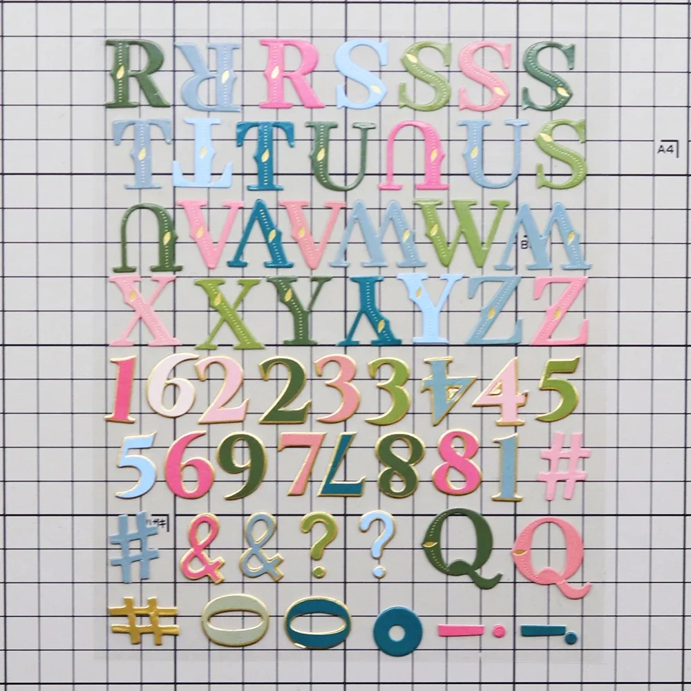 Creative Path Alphabet-Aufkleber mit englischen Buchstaben, selbstklebende goldene Scrapbooking-Deko-Aufkleber für die Kartenherstellung, Planer, Journaling – Detail 19