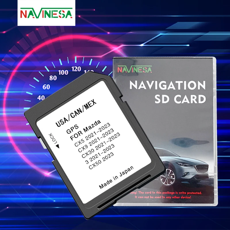 

New Version Navigation SD GPS Card USA/CAN/MEX Maps for Mazda 3 CX-5 CX-9 CX-30 CX-50 Free Shipping with Anti Fog Sticker