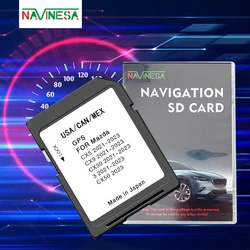 New Version Navigation SD GPS Card USA CAN MEX Maps for Mazda 3 CX5 CX9 CX30 CX50 Anti Fog Sticker