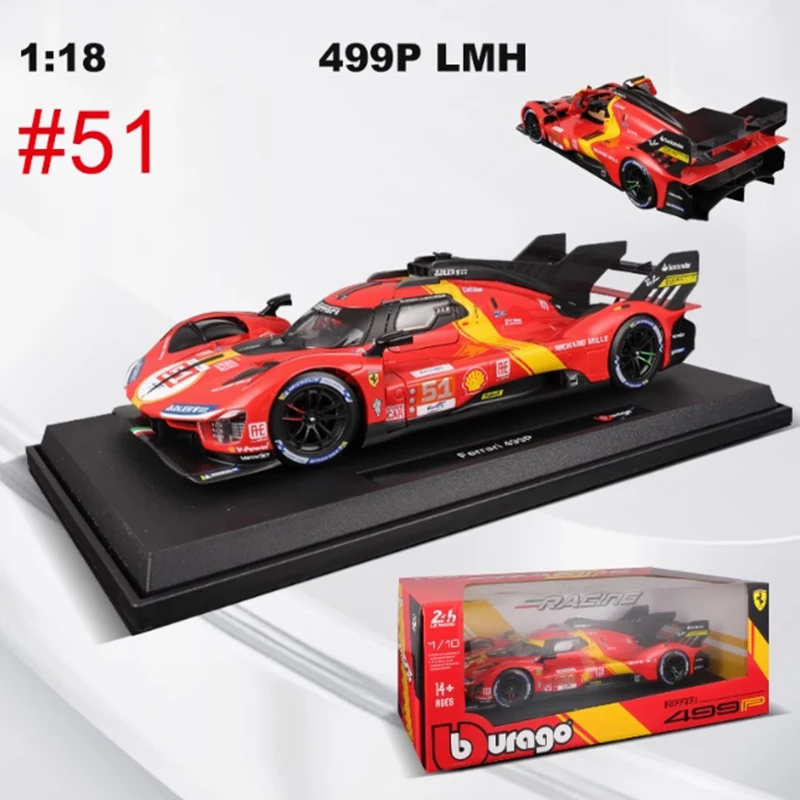 

Литой под давлением масштаб 1:18 Le Mans 499P, имитация сплава, модель автомобиля, статическая коллекция, украшенные праздничные подарки, игрушки, сувенирный подарок