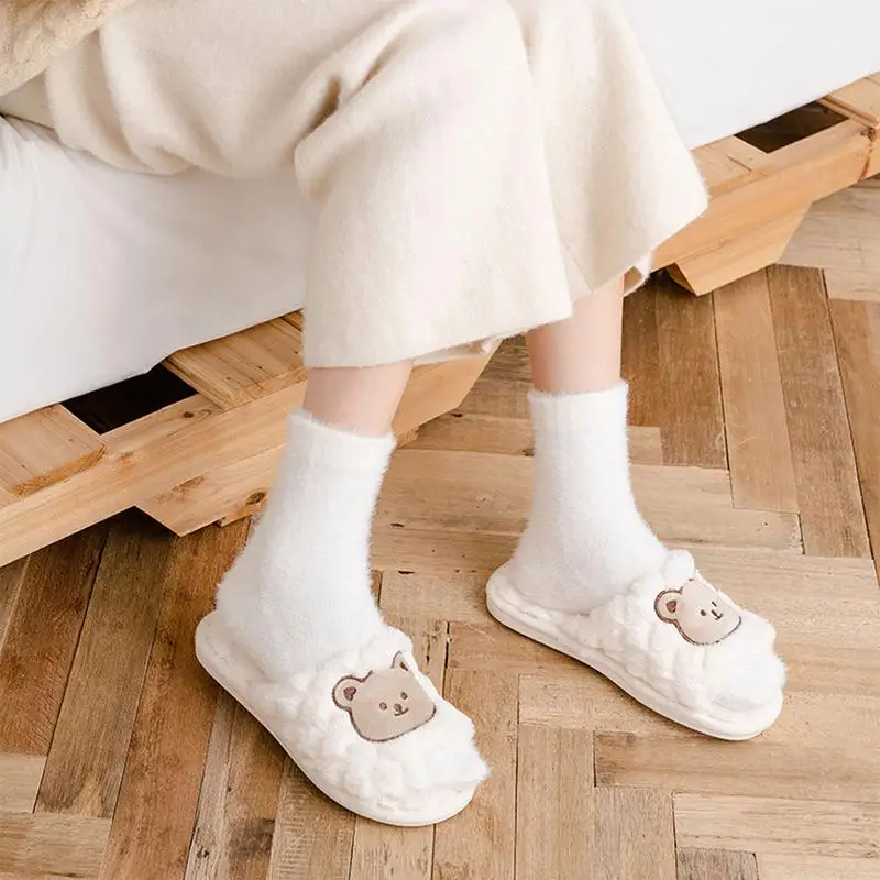 

Термоноски, зимние теплые носки средней длины с пятью пальцами, противохолодные носки для йоги, пилатеса, танцев, фитнеса, занятий спортом в помещении, носки с раздельным носком