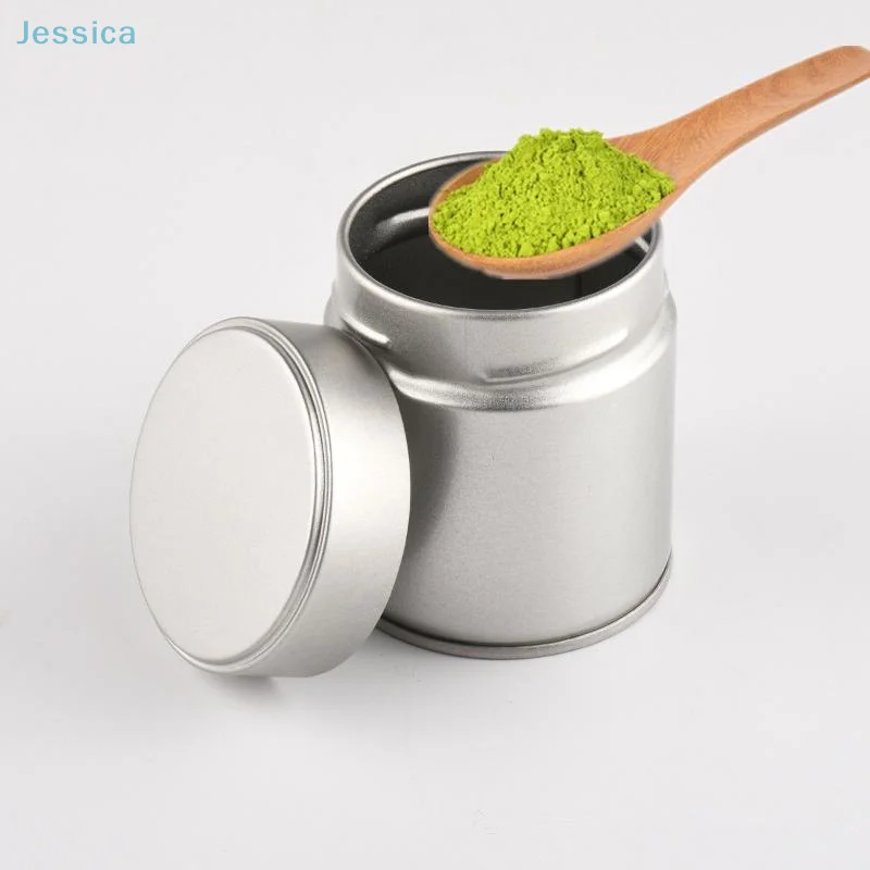 ♥ Mini lata de polvo Matcha, hojalata gruesa, tarro sellado para té, caja de almacenamiento de especias, contenedor, utensilios de cocina