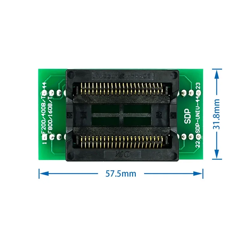 SOP44 إلى DIP44 PSOP44 - DIP44/SOP44/SOIC44/SA638-B006 IC اختبار المقبس مبرمج مأخذ توصيل محول سرعة القراءة السريعة SDP-UNV-44PSOP #3