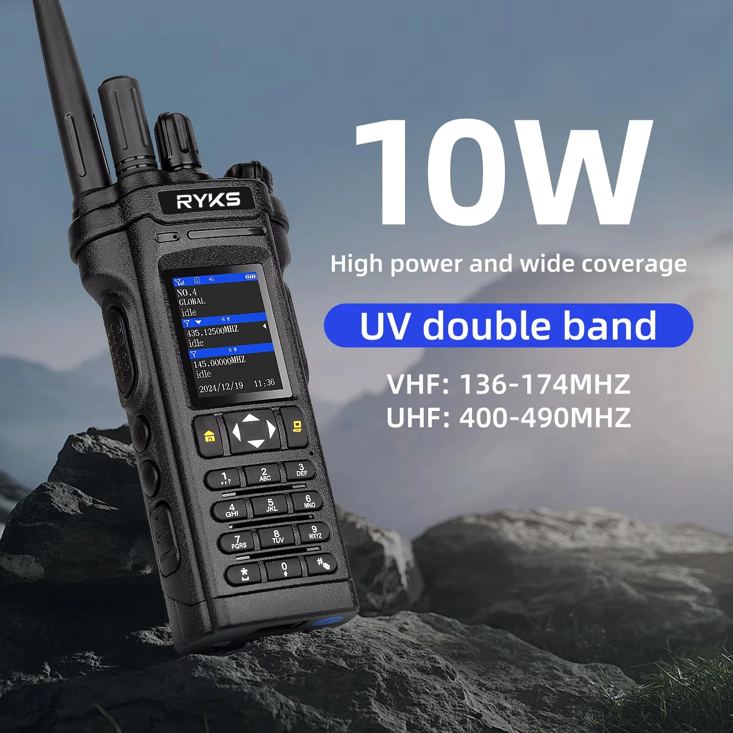 4G Walkie Talkie 5000Km 5288Plus Poc Radio Uhf Vhf 199Ch Single Call Group Call Type-C Charger Camping For Global Ptt