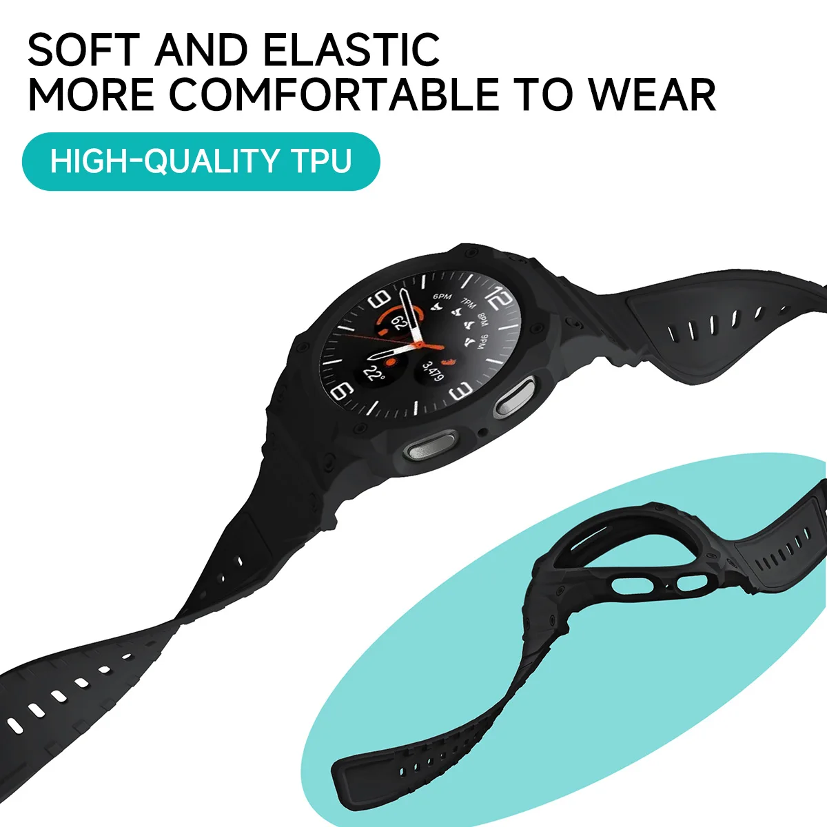 Silicone Strap TPU Case For Samsung Galaxy Watch 8 40mm 44mm Band Bracelet Wristband Galaxy Watch 8 Protect Cover Integrated