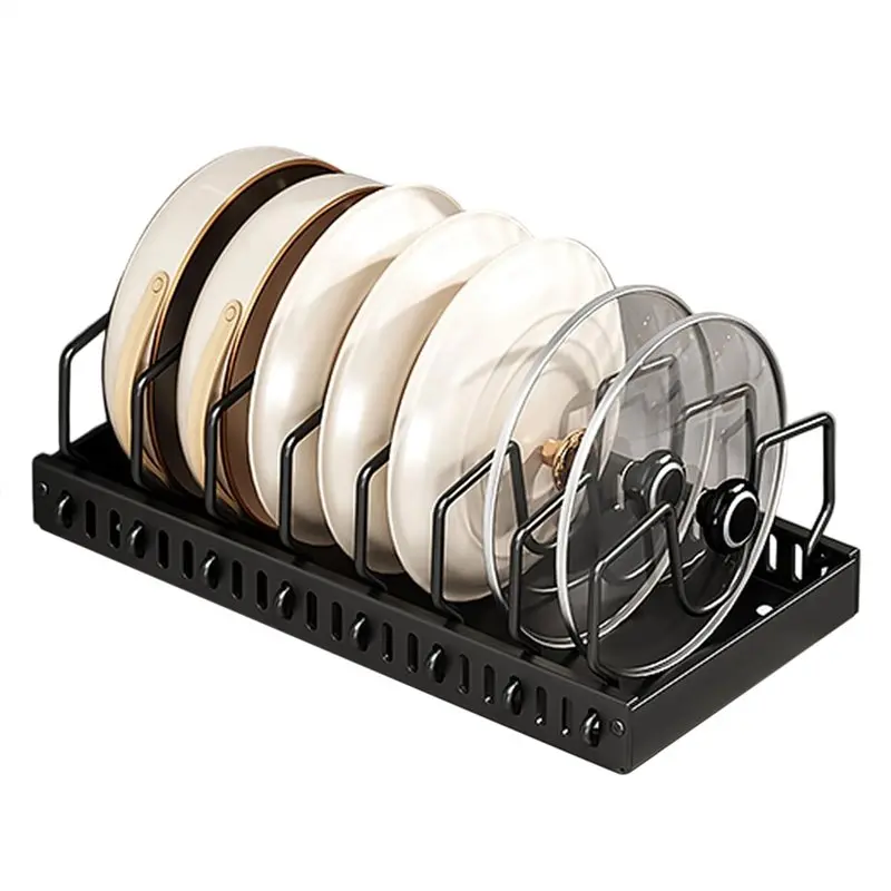 

【FITTING】Pots And Pans Organizer Pull Out Design, Sliding Pot Lid Holder And Pan Rack Under Cabinet Kitchen Storage