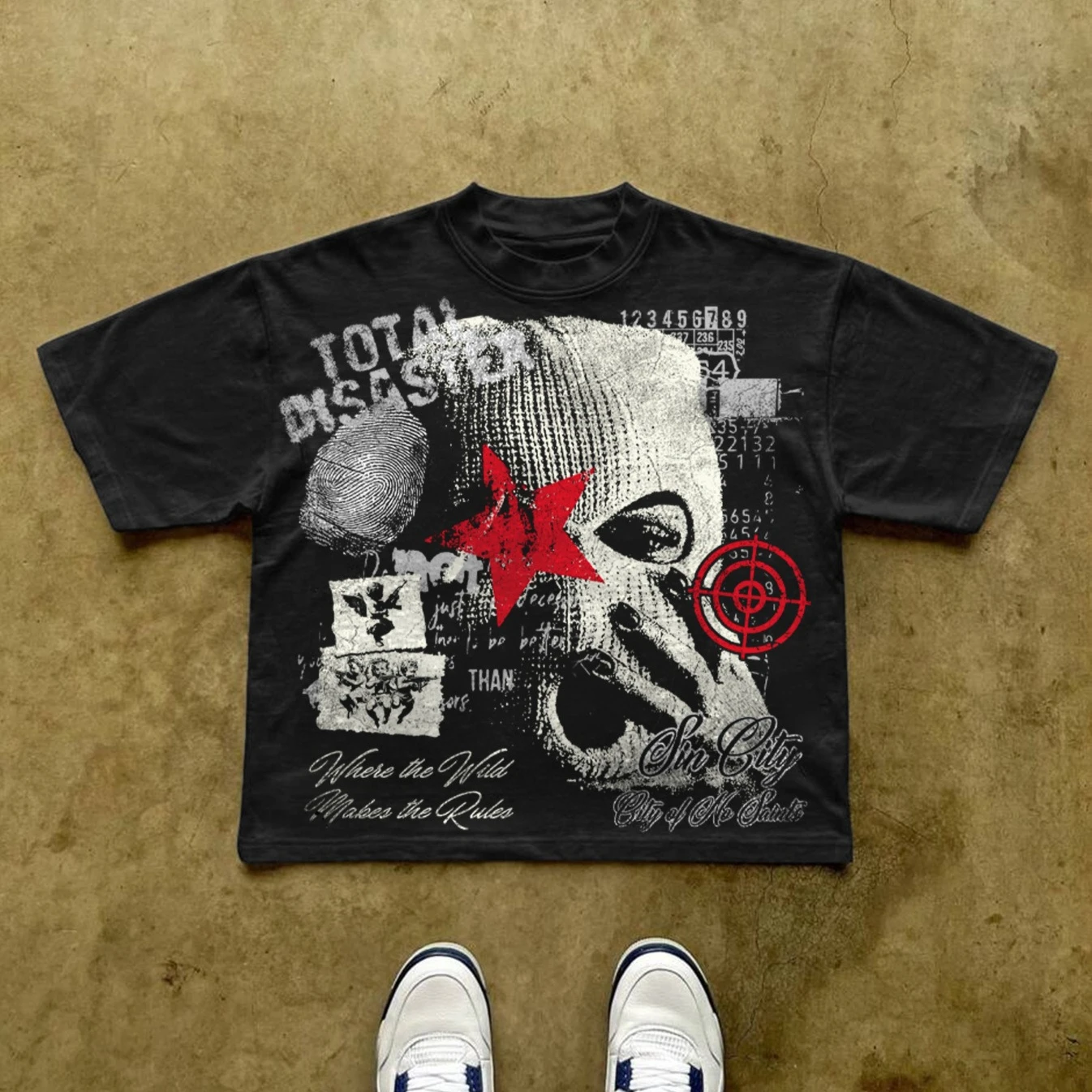 المدن بلا القديسين الشارع عصابات شخصية الجرافيك القطن تي شيرت مطبوع الرجال النساء الصيف قصيرة الأكمام المعتاد عادية المحملة