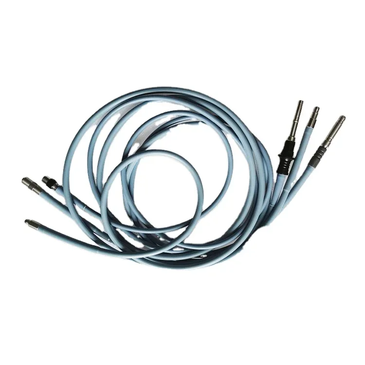 Surgical optical fiber cable endoscopy light source connector