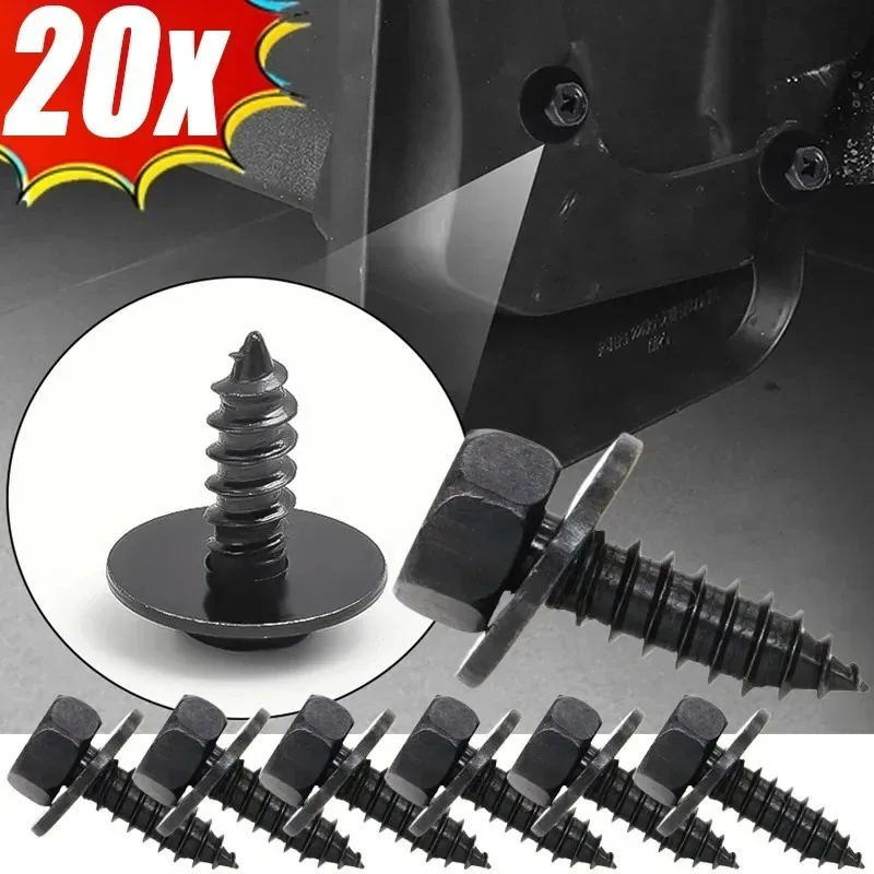 Automotive Hexagonal Head Self-tapping Screws Car Fender Splash Seal Guards Rivet Clip Screws Fasteners Plastic Clip Buckle