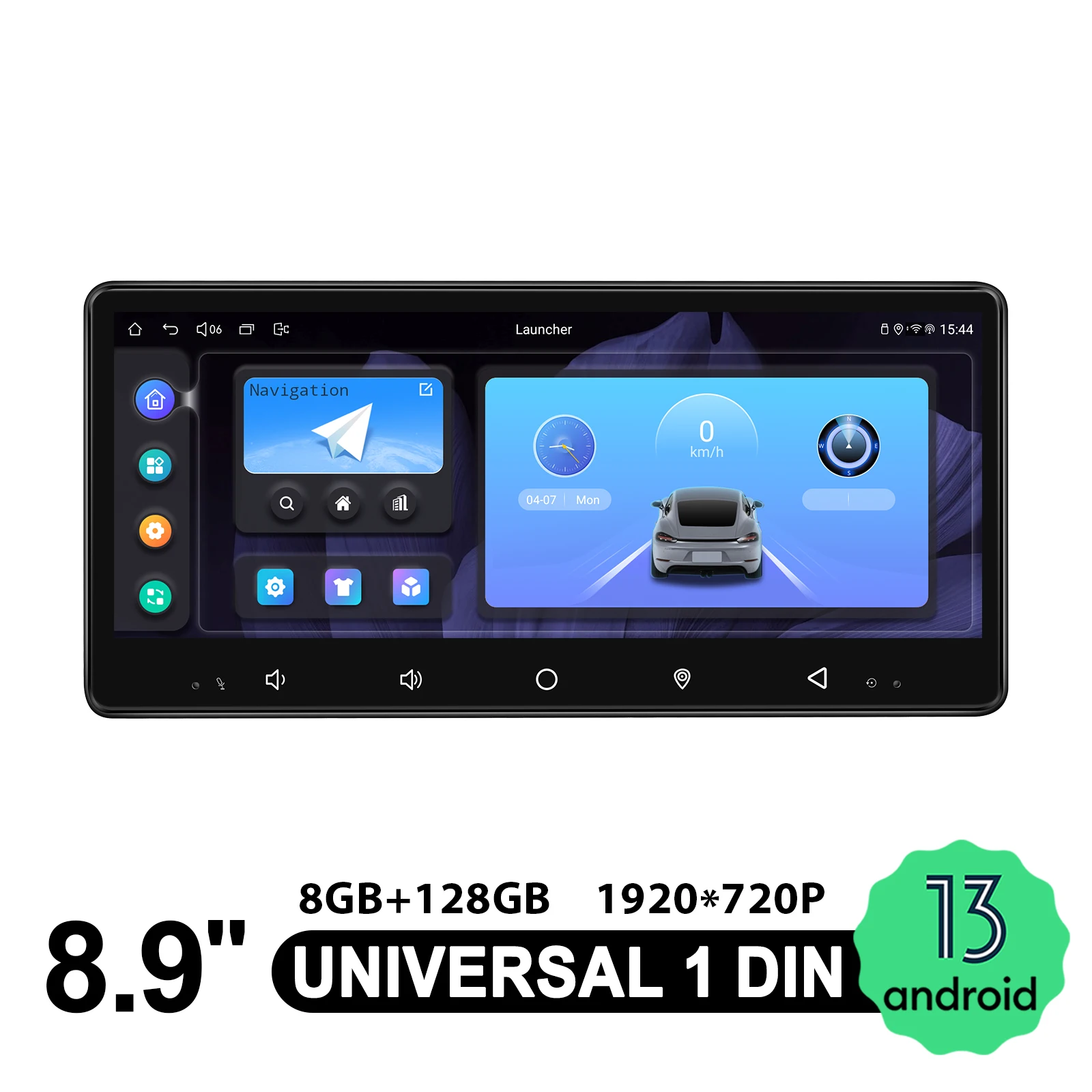 JOYING 8.9 بوصة أندرويد 13.0 راديو ستيريو بالسيارة 1DIN رئيس وحدة مشغل وسائط متعددة Carplay أندرويد السيارات لتحديد المواقع Navi BT FM RDS SWC #2