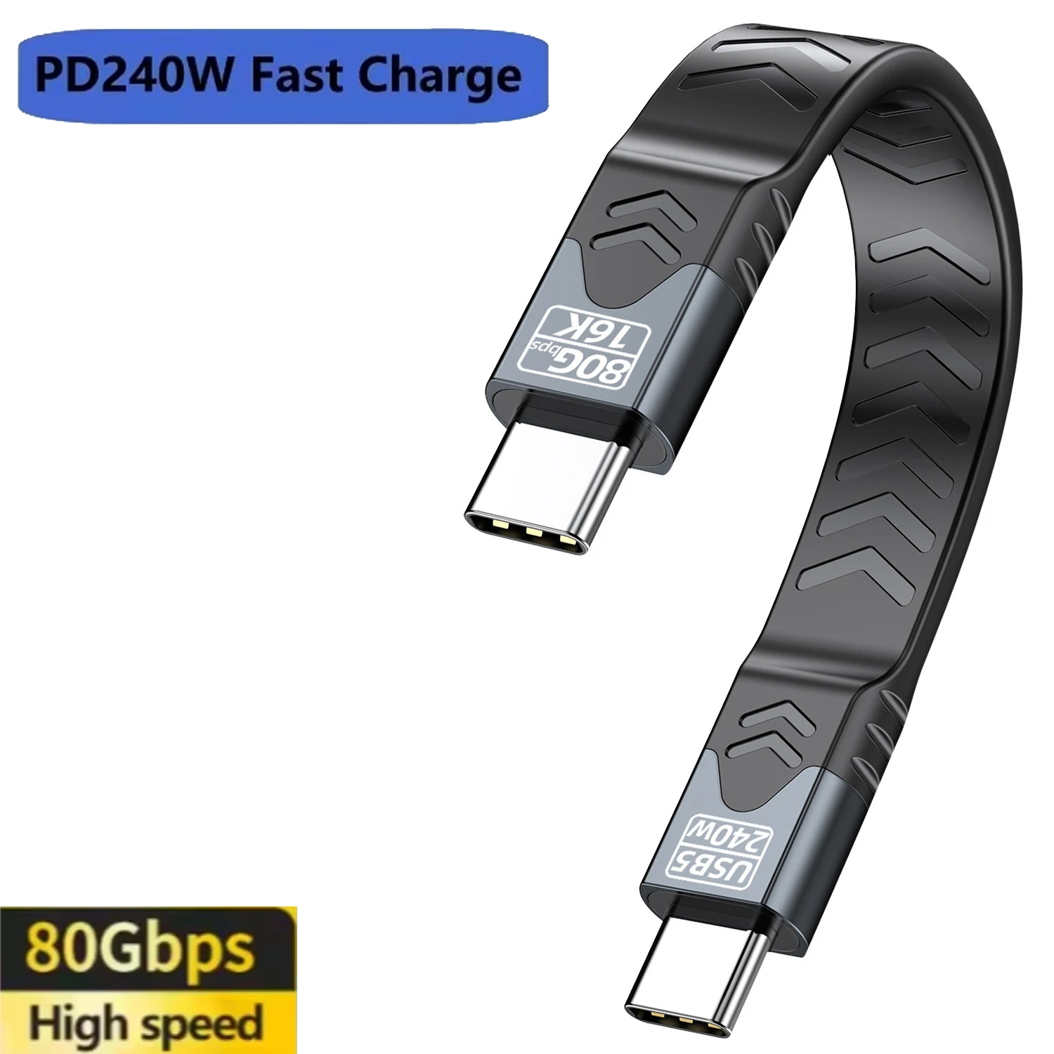 �y�Z�[�����z240W�}���[�d�P�[�u�� USB-C to USB-C Thunderbolt 5/4/3 �r�f�I�P�[�u�� 16k@60Hz 80Gbps�f�[�^�P�[�u�� iPhone 16�ASamsung�Ή�