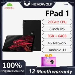 Headwolf FPad 1 탭 패드, 8 인치 안드로이드 태블릿, CPU2.0GHz, 3GB 램, 64GB 롬, 4G LTE 전화 토크 태블릿 카메라, 5MP + 5MP