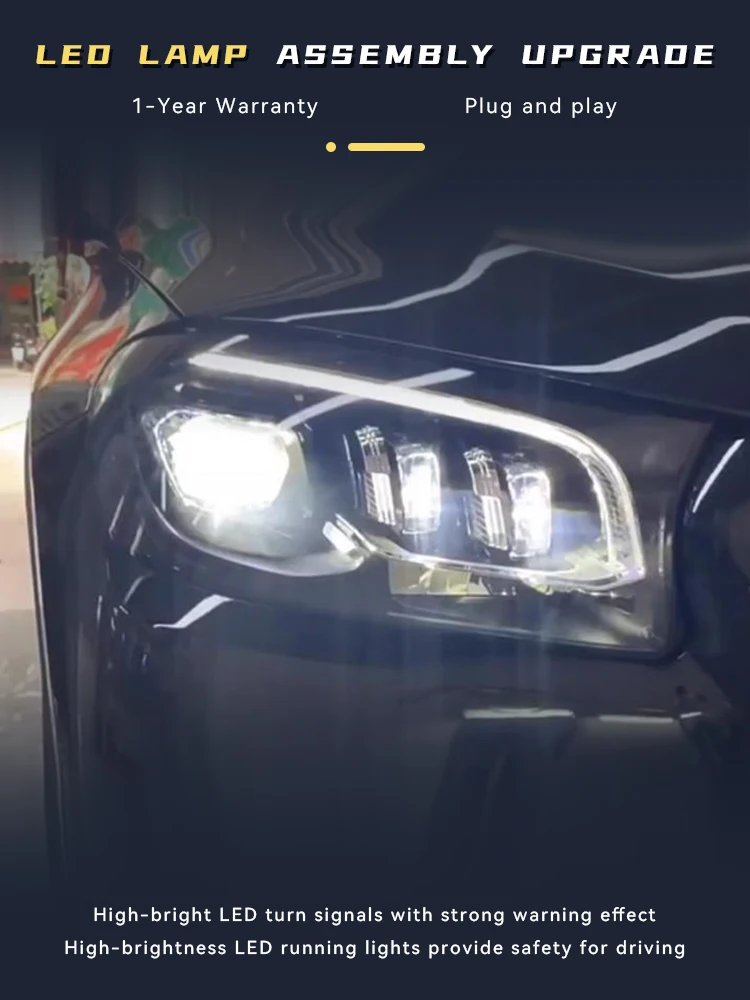 

Car Part For Mercedes Benz GLS 2020-2022 Headlight Upgrade Daylight LED DRL Automotive Front Lamps Vehicles Accessories Tools