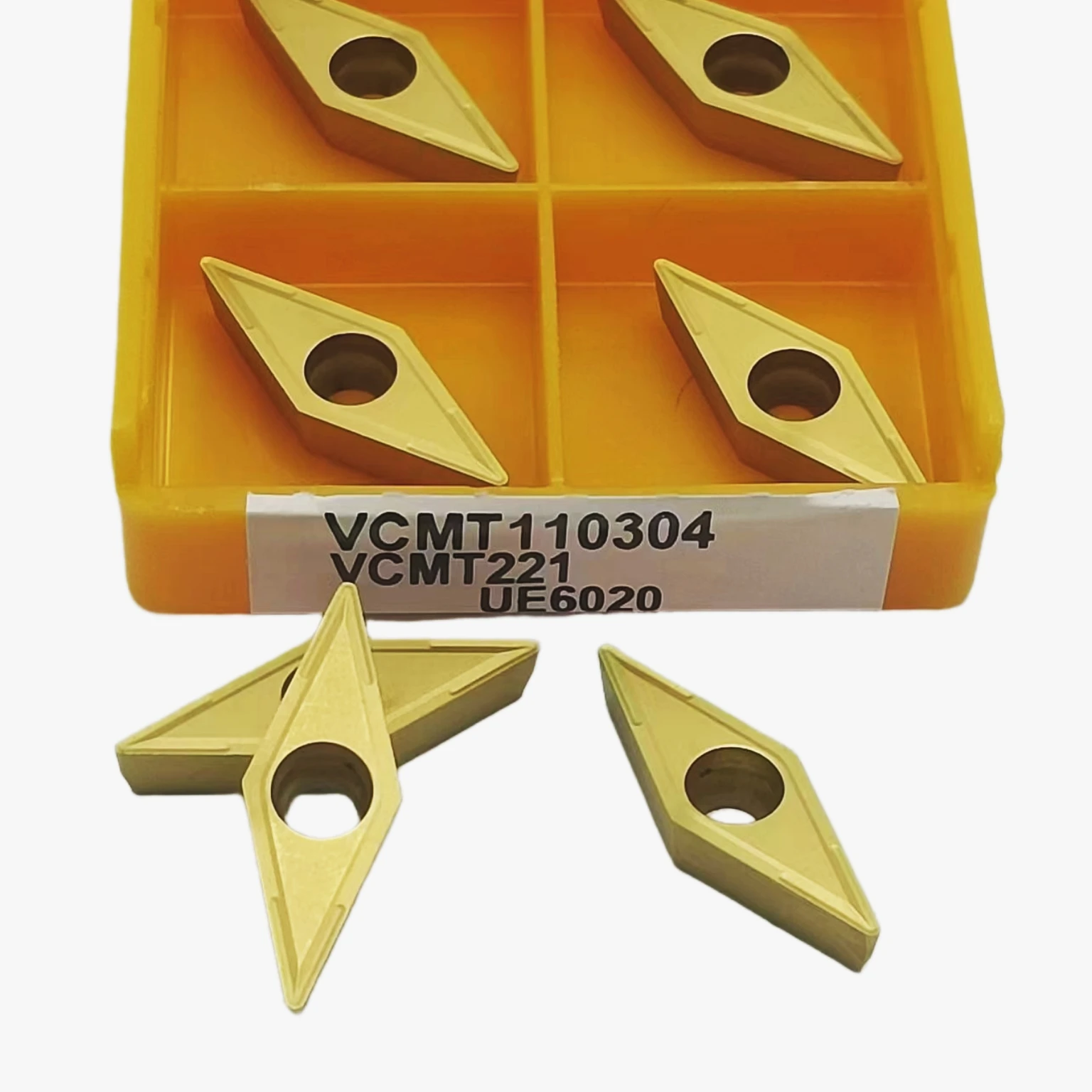 Herramienta de torneado y fresado CNC, inserto de carburo VCMT110304 VP15TF VCMT110304 UE6020