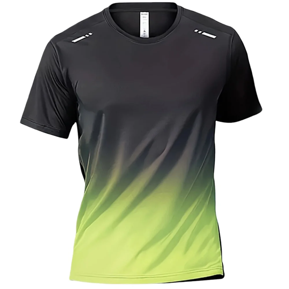 

Summer Hot Item Colorful Gradient Style 3D Printed Men's Simple and Fashionable Plus Size T-Shirt Cool Trend Daily Casual Sports