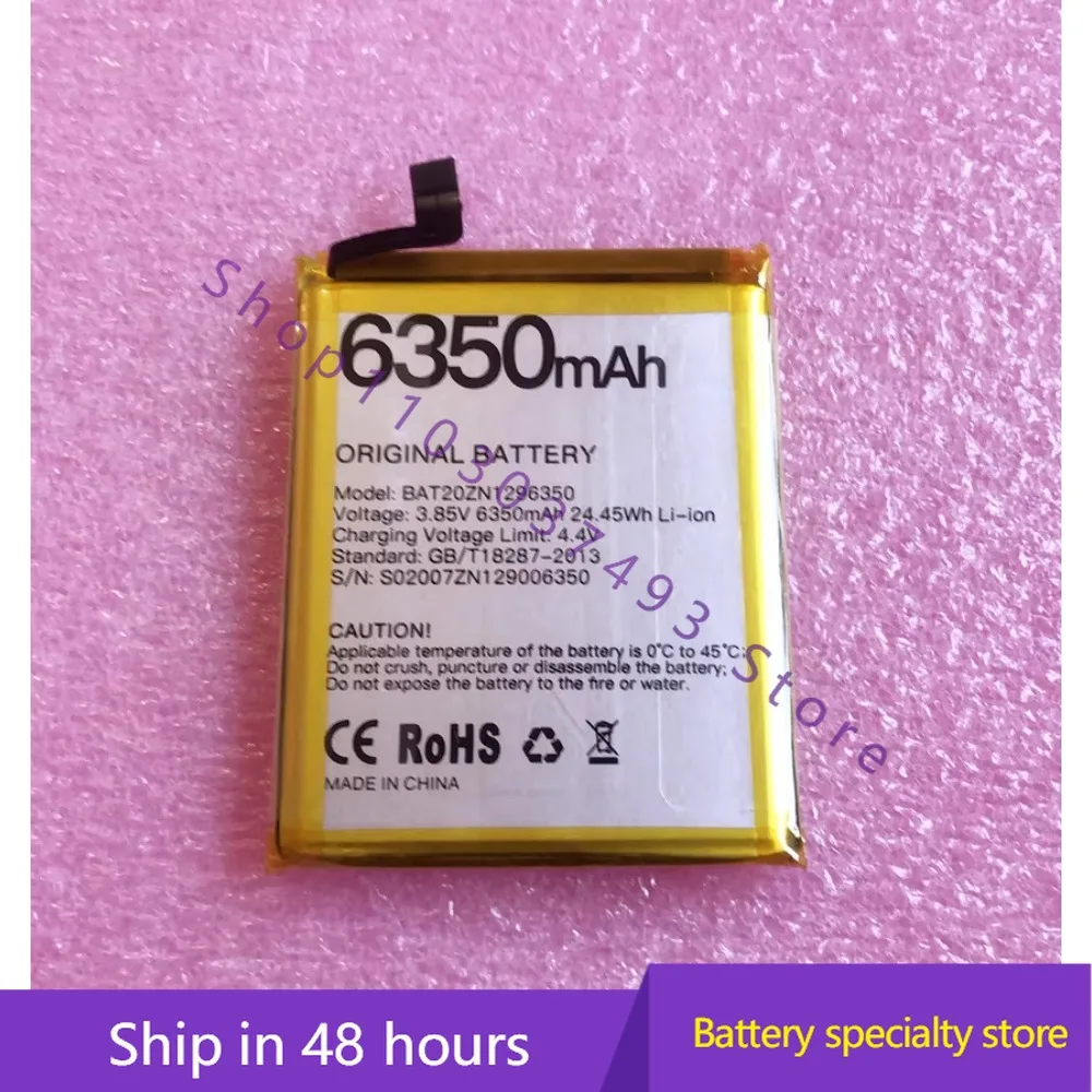 

Новый высококачественный аккумулятор для мобильного телефона doogee S96 Pro BAT20ZN1296350 6350 мАч