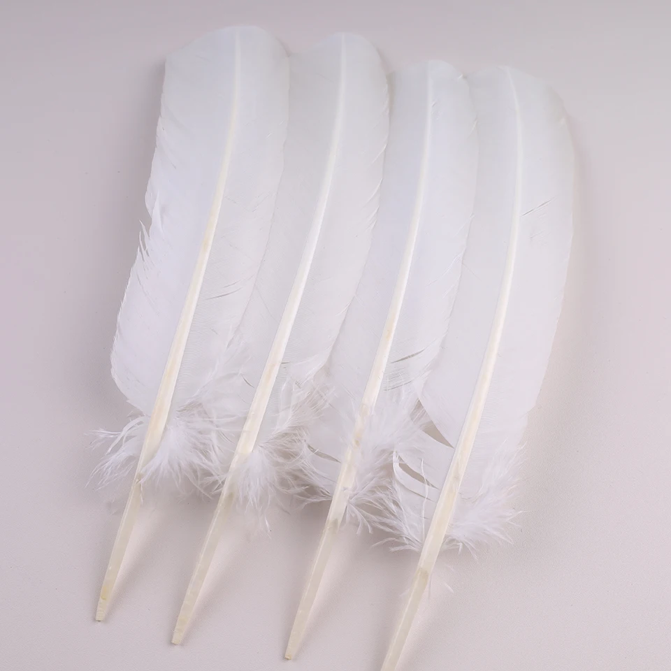 20 قطعة ريش تركيا ريش البط للحرف اليدوية أعمدة الأوز القلم اكسسوارات الحرف اليدوية الزفاف الديكور 25-30 سنتيمتر