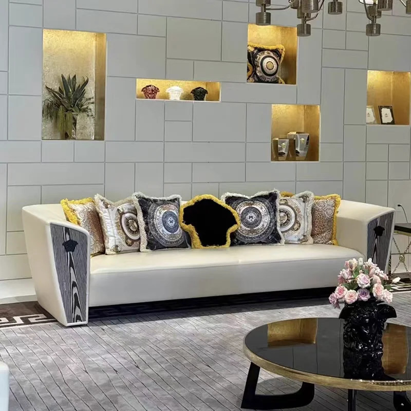 

di-Italian Luxury Leather Sofa Sets with Reclining Comfort for Living Room & Home Office-Modern Design&