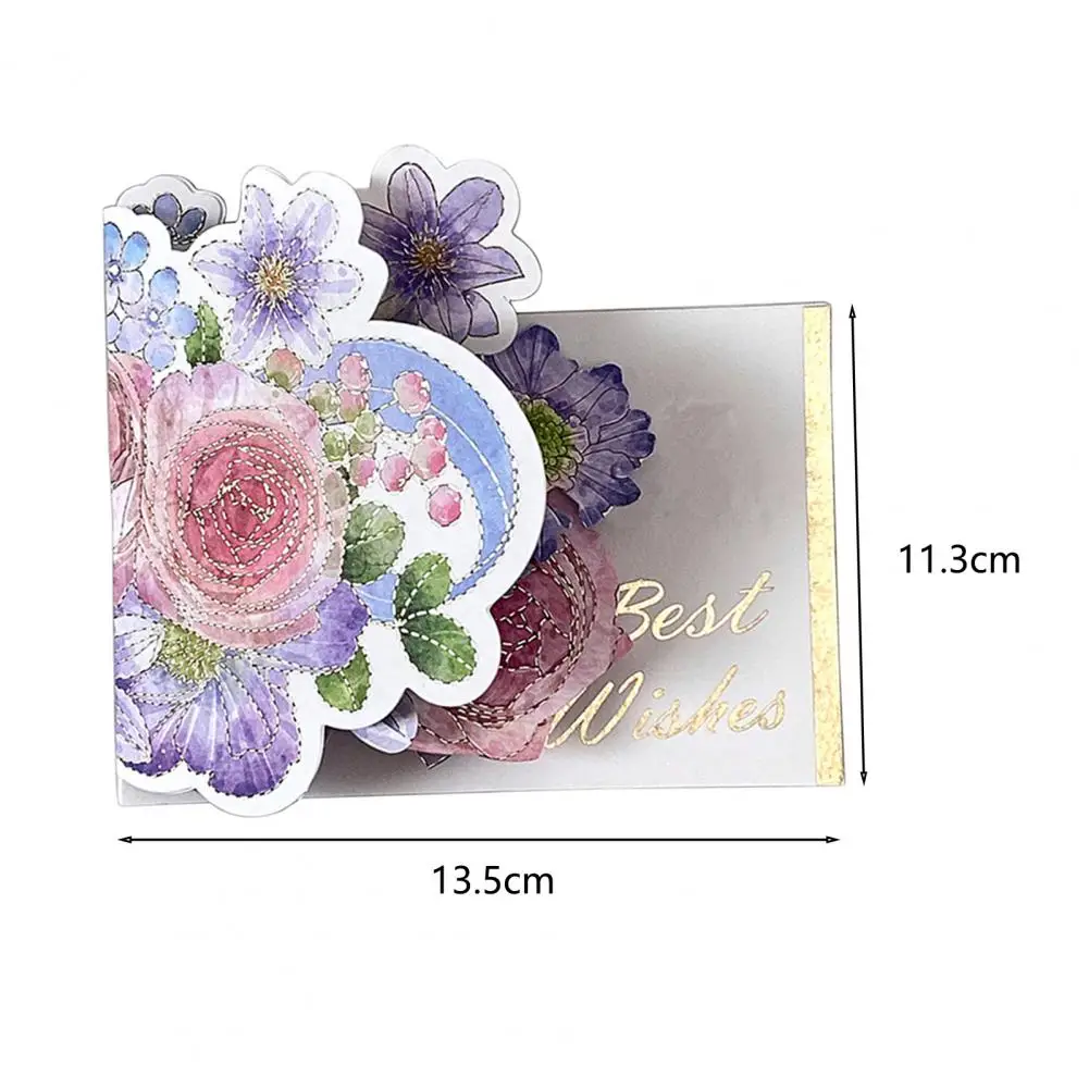 1 Набор 3D цветок благословение открытка с конвертом складные с наилучшими пожеланиями Сделай Сам рукописное письмо поздравительные открытки праздничные товары