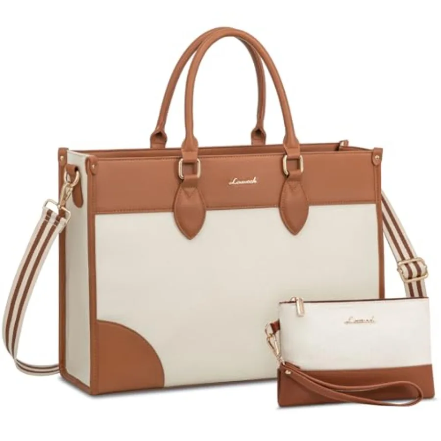 

Laptop Bag for Women 15.6 lnch, Waterproof Laptops Tote Bags for Womens, Professional Work Bags for Women with Cup Holder, Larg