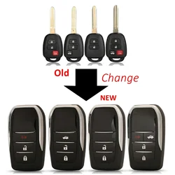 for Toyota Reiz Corolla Vios Camry RAV Prado YARIS 2014 2015 2/3/4 Button TOY43 Blade Upgrade Car Key Housing Modified Key Shell
