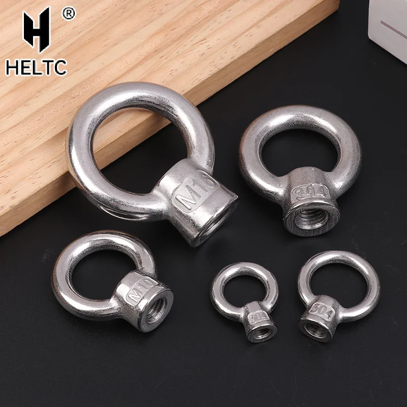 1pc M6/M8/M10/M12 Metric Ring Shape Lifting Eye Nut 304 Stainless Steel Lifting Eye Threaded Nut Fastener Hardware Lifting Rings