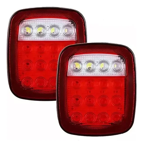 2 uds 16 LED parada cola señal de giro de respaldo freno inverso luces marcadoras de liquidación lámparas para Jeep YJ JK CJ camión remolque