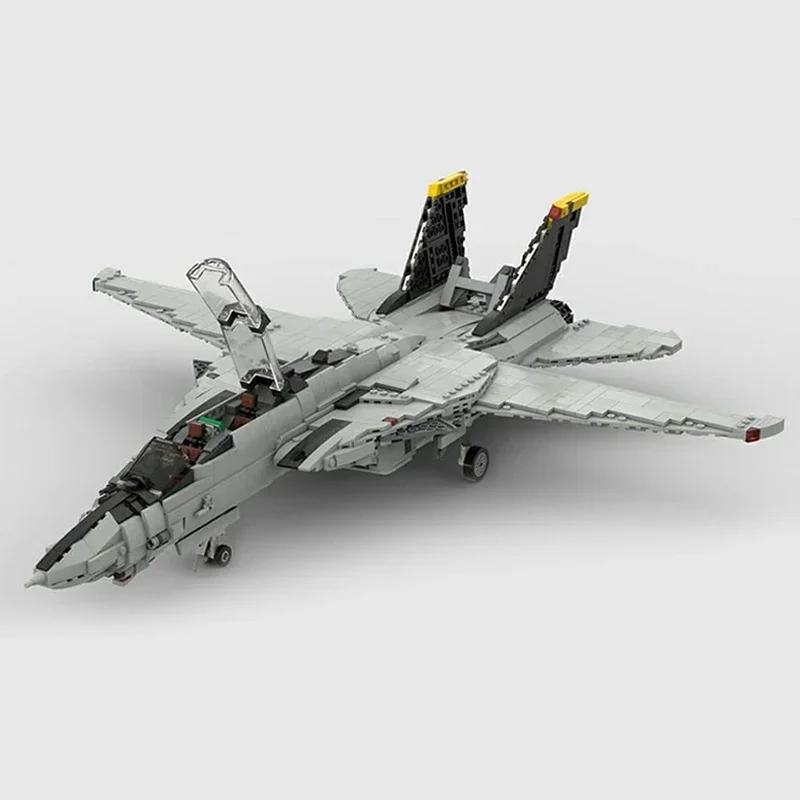 Moc-ミリタリーモデルのビルディングブロック、グラマンF-14 Tomcatファイター、テクノロジーブロック、DIYアセンブリおもちゃ、クリスマスギフトセット